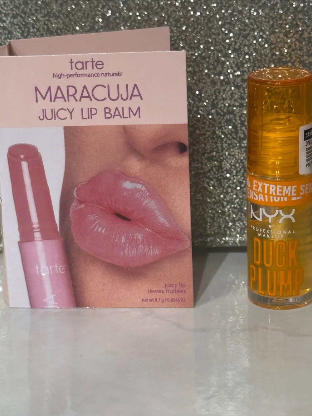 5 for $25 item 🌺 Mini tarte Maracuja Juicy Lip + NYX Duck Plump Clearly Spicy